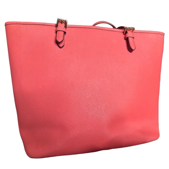 Michael Kors Coral Jet Set Tote Bag EUC - Picture 4 of 16